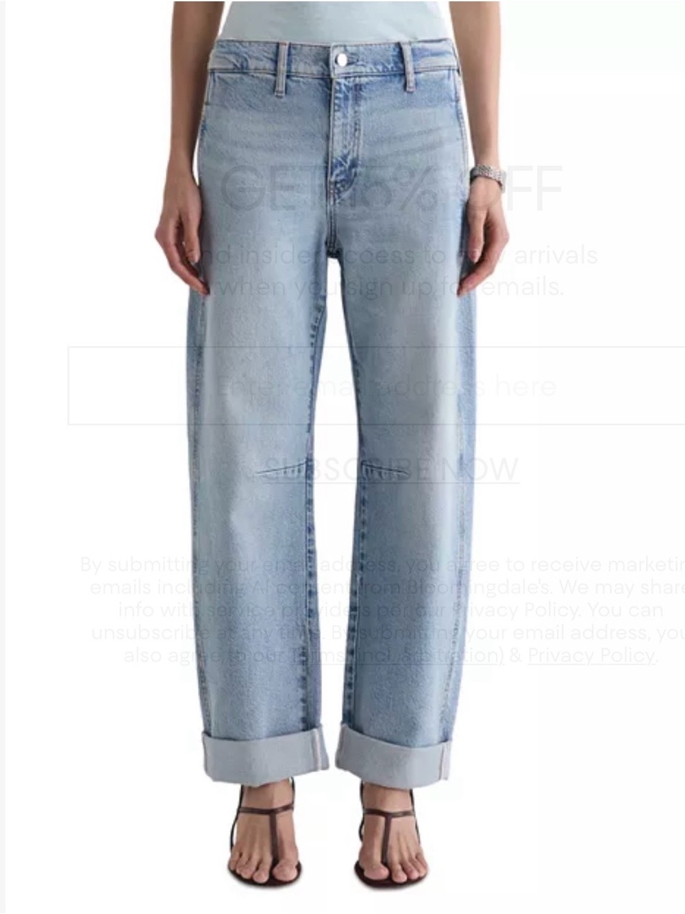 Brand New! AG Mercer Cuffed Barrel Jeans